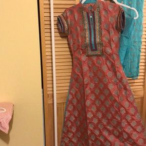 Indian/Pakistani Jamawar Suit with straight paint